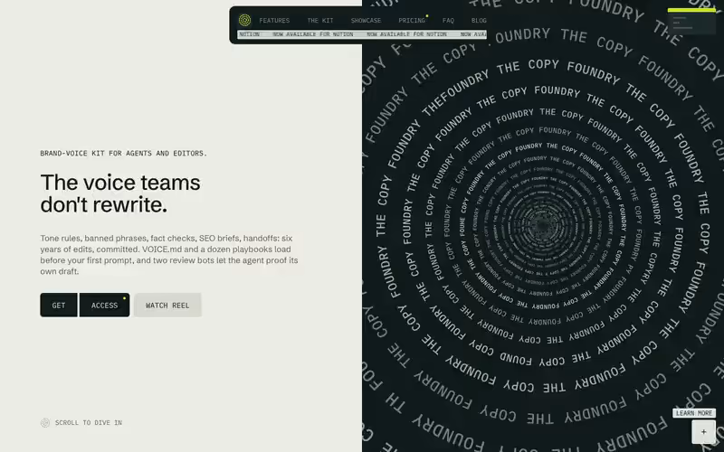 Copy Foundry: herramienta para desarrolladores en movimiento