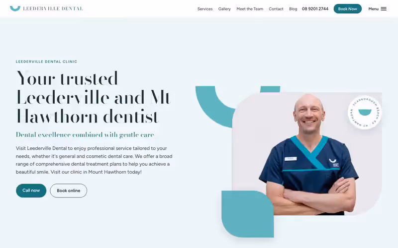 Leederville Dental: redesign concept in motion