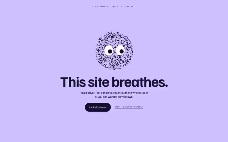 Puff Studio: portada de estudio en movimiento