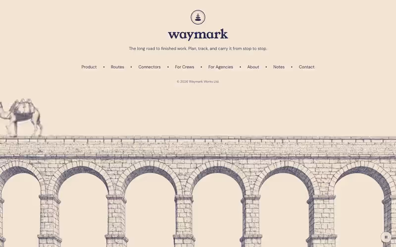 Waymark: pie de página de tienda en movimiento